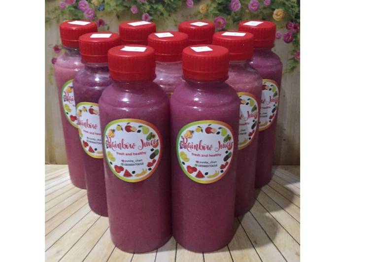 Langkah Mudah untuk Menyiapkan Diet Juice Guava Purple Cabbage Plum Chiaseed yang Menggugah Selera