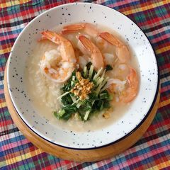 🧑🏽🍳🧑🏼🍳Thai Khao Tom Goong • Thai Rice Soup with Prawn |ThaiChef Food A picture of 🧑🏽🍳🧑🏼🍳Thai Khao Tom Goong • Thai Rice Soup with Prawn |ThaiChef Food.