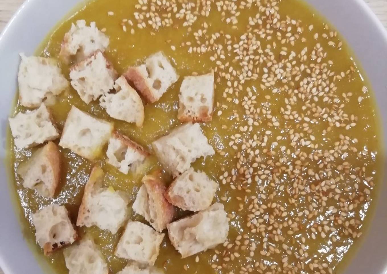 Soupe butternut /courgettes jaune 😋