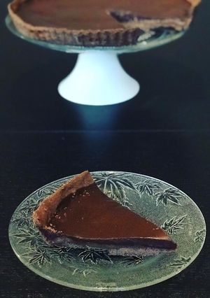 Une photo de Tarte au chocolat caramel beurre salé