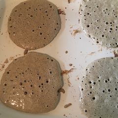 Buckwheat pancakes raised A picture of Buckwheat pancakes raised.