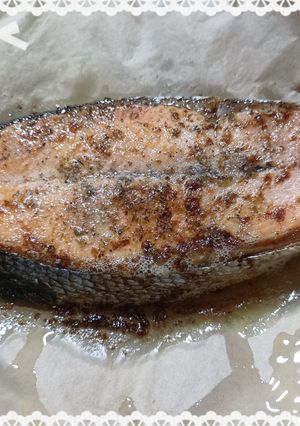 奶油鮭魚(氣炸鍋) 的食譜成品照片