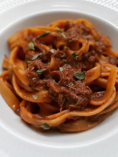 Una foto de Tagliatelle de chili con salsa de carrilleras