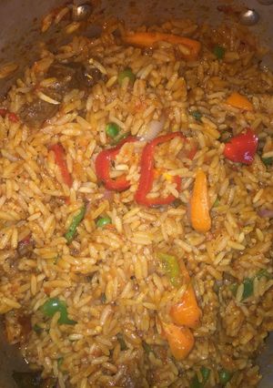 Jollof din shinkafa ainihin hoton girkin