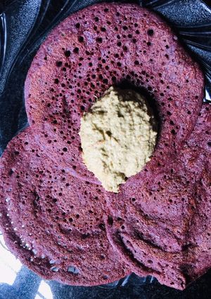 A picture of Kavni + pearl millets dosai.