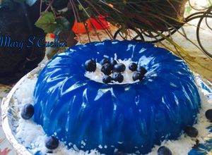Una foto de Gelatina Flotatina de Queso Berry Blue💖