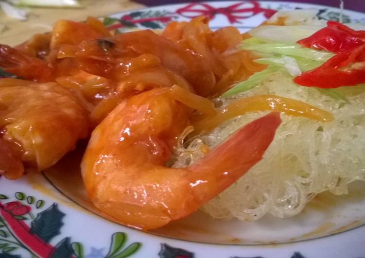 Udang Asam Pedas Bihun Crispy