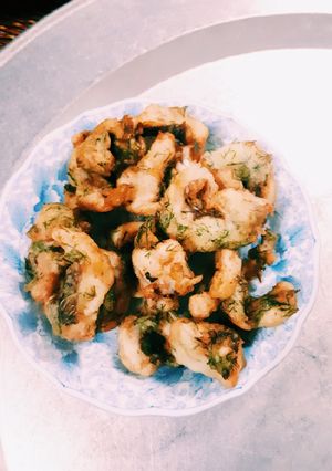 Hình của món Cá rô phi tẩm bột chiên giòn.