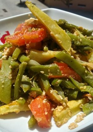 Una foto de Salteado de vainitas sin arroz