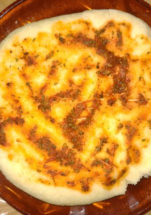 Una foto de Prepizza casera individual en freidora de aire