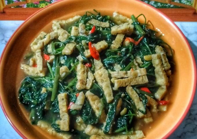 Resep Cah Kangkung Tempe, Bikin Ngiler