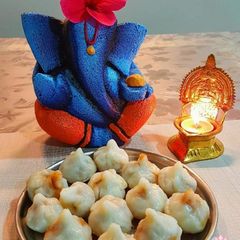 A picture of Coconut jaggery modak#done today.
