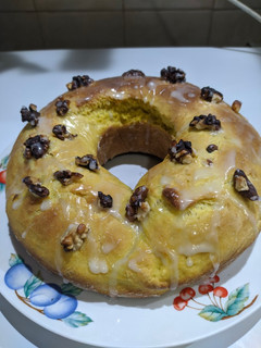 Una foto de Rosca de Pascua de calabaza sin huevos ni manteca