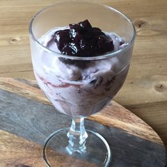 A picture of Cherry & Coconut Fool 🍒(Vegan).