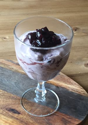 A picture of Cherry & Coconut Fool 🍒(Vegan).