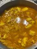 Sopa de fideos y sepia con infusión de hierbabuena !!!!