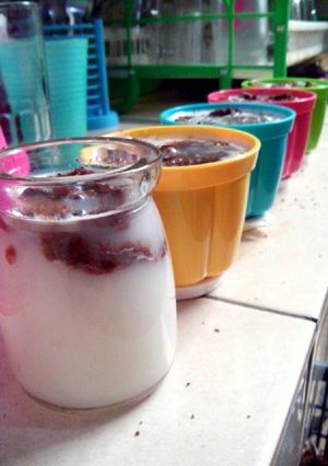 Foto resep Pudding vanila with chocochips cookies simple