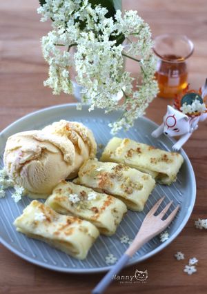 ♥開動with貓♥歐式薄煎餅 的食譜成品照片