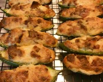 Latest Recipe Three cheese stuffed jalapeno peppers Delicious Simple