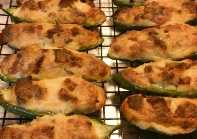 Recipe of Favorite Three cheese stuffed jalapeno peppers