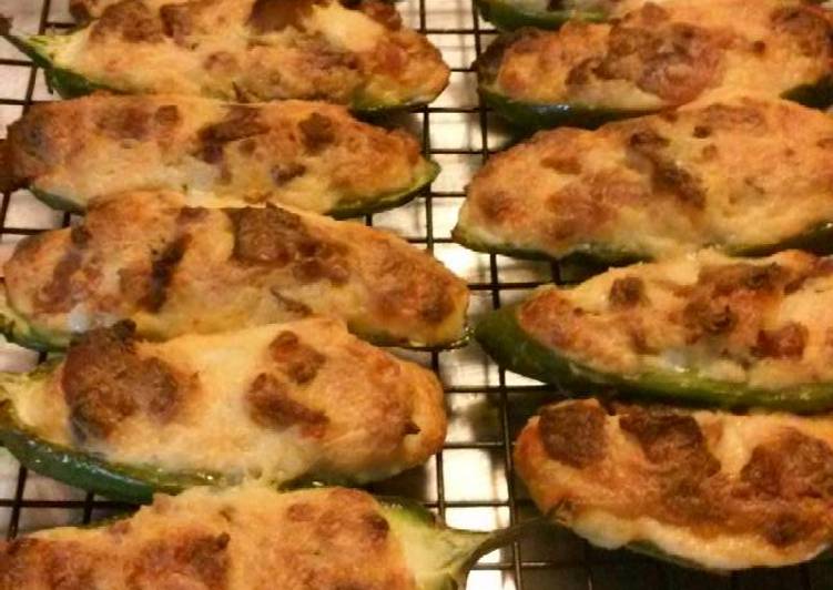 How to Prepare Ultimate Three cheese stuffed jalapeno peppers