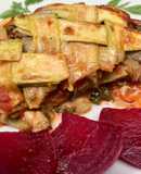 Lasagna de acelga y flores de zucchini