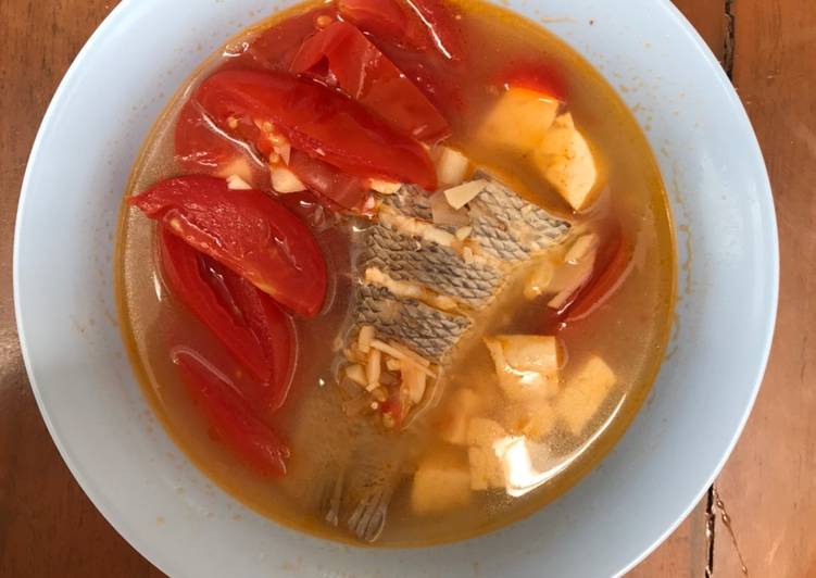 Makanan Anak Sup Ikan Kakap Tahu Tomat