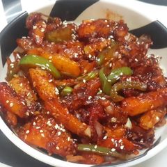 A picture of Crispy Honey Chilli Potato.
