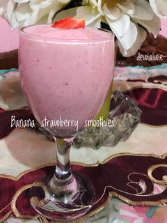 Foto resep Banana strawberry smoothies