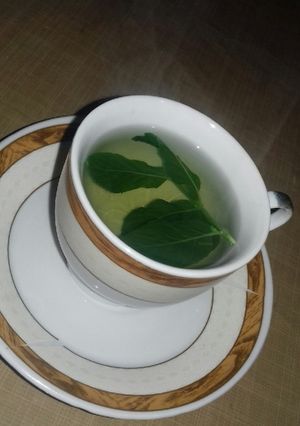 صورة لوصفة مشروب الشاي الاخضر والنعنع