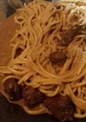 Una foto de Fideos con salsa de soja