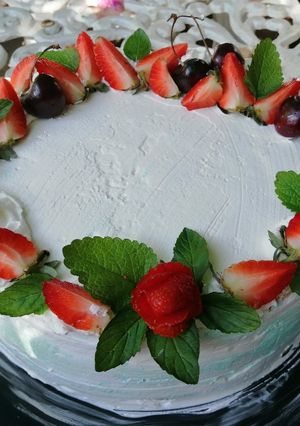 Una foto de Pastel de tres leches de durazno y canela