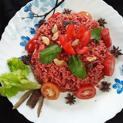 A picture of Healthy Beetroot fried rice.