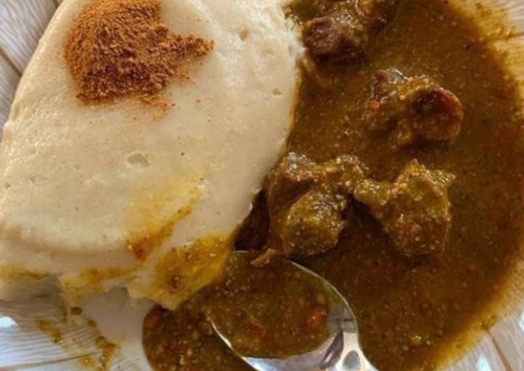 Recipe of Homemade Tuwon semolina n dry okro soup Cooking Basics for Beginners
