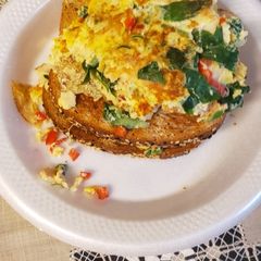 A picture of Omelets sandwiches.