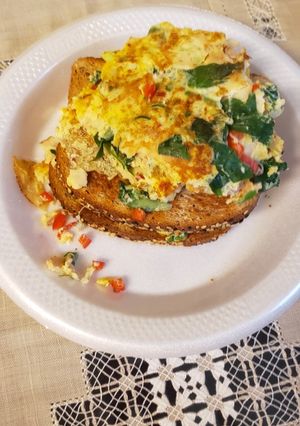 A picture of Omelets sandwiches.