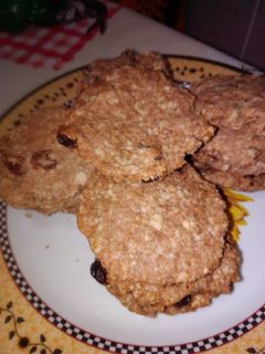Una foto de Galletas de avena, jenjibre y pasas
