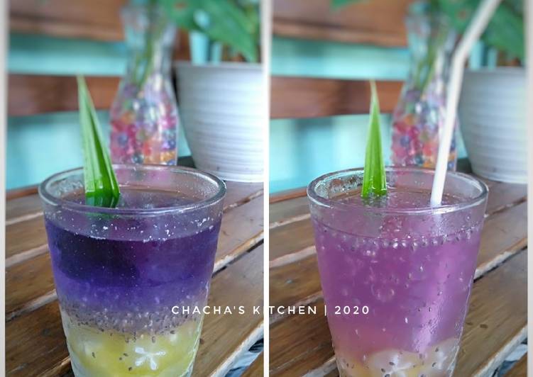 Resep Es Bunga Telang Anti Gagal
