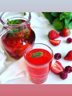 عکسی از دستور شربت توت فرنگی