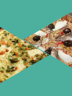Una foto de Dupla de tartas con masa integral: pescado y verduras