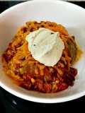 My Mexican Inspired Pork + Beef Salsa on a Jacket Potato