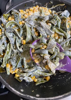 A picture of Rajas con Crema.