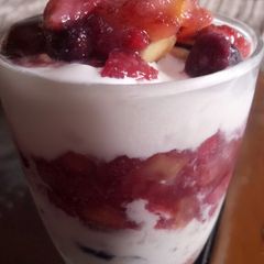 A picture of Caramelized fruit icecream.