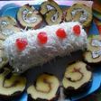 Cheese roll cake filling w/ pineapple jam