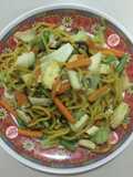 “ผัดหมี่ยากิโซบะเจ”#กินผักรักสุขภาพ5
