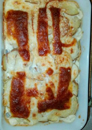 Una foto de Papas gratinadas
