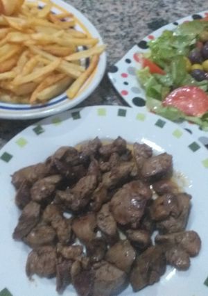 صورة لوصفة كبدة الدجاج مقلية