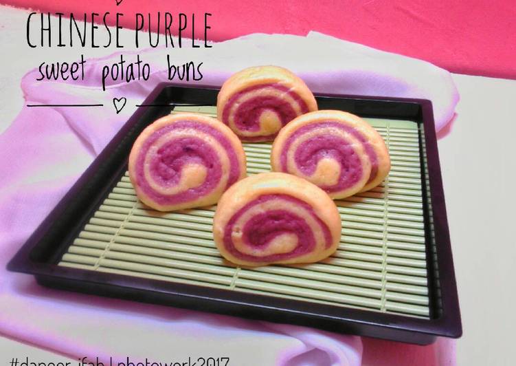 Chinese purple sweet potato buns