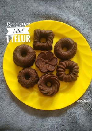Foto resep Brownies Mini 1 Telur