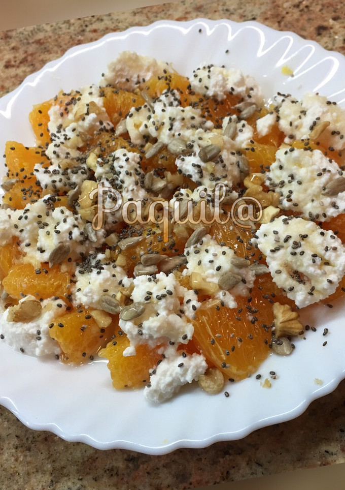 Una foto de Ensalada 🥗 de Naranja 🍊 y Requesón